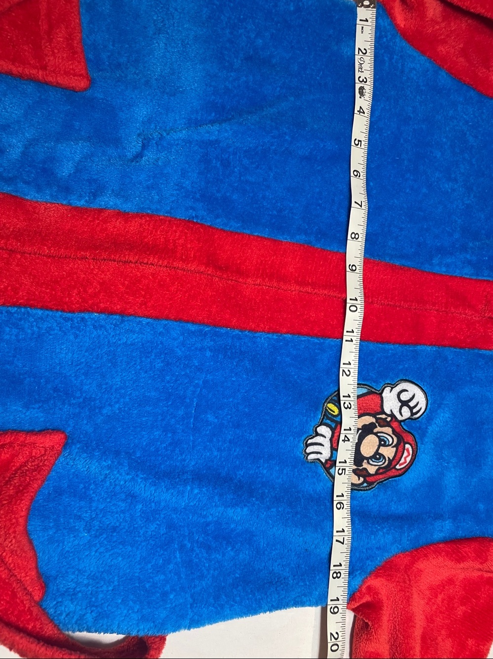 Nintendo Super Mario Hooded Robe - Red & Blue - Picture 8 of 11